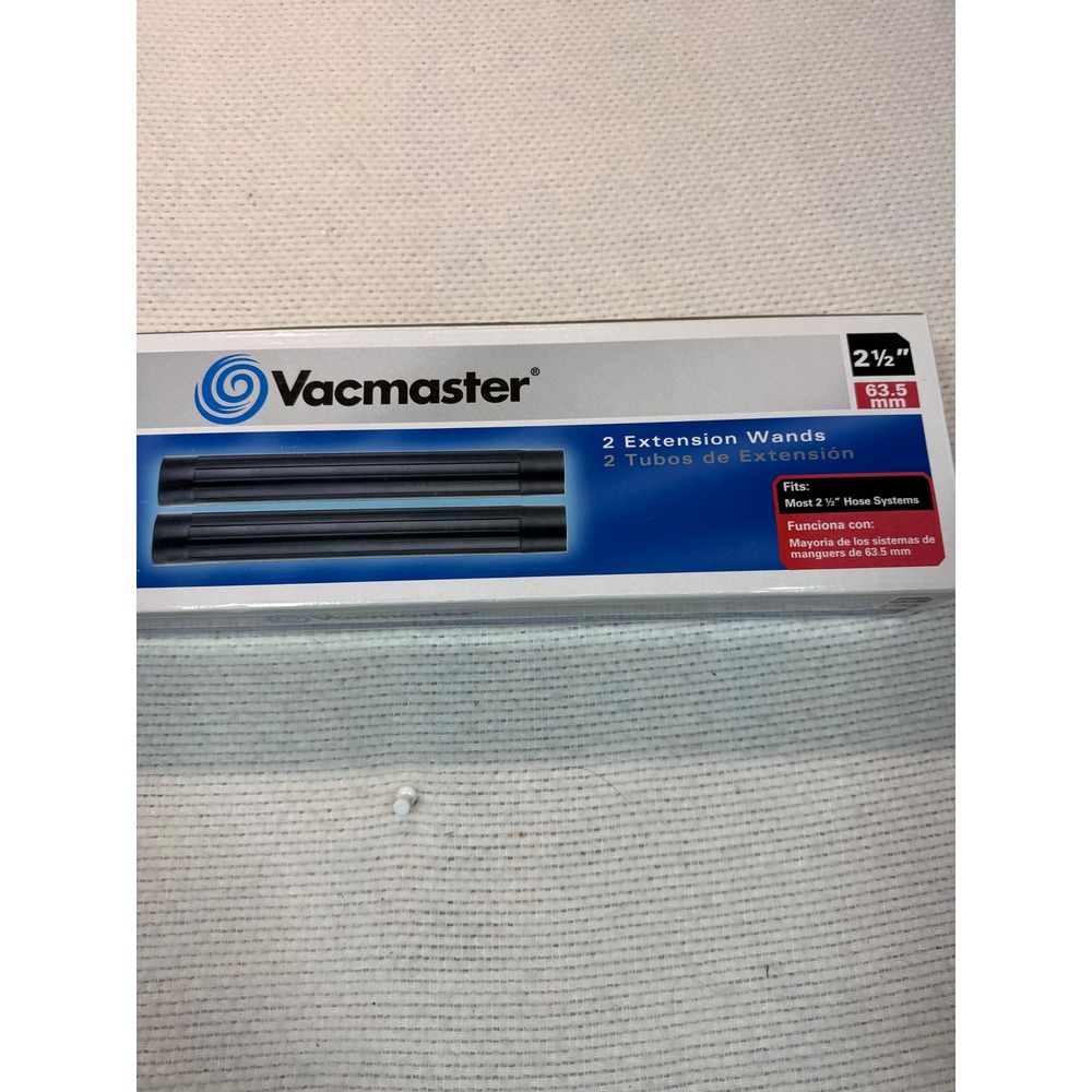 Vacmaster V2EW 2.5 Inch Wet Dry Vacuum Extension Wands 2 Pack Black Plastic